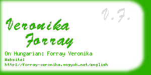 veronika forray business card